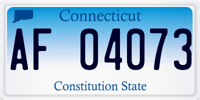 CT license plate AF04073