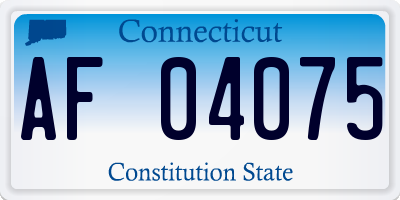 CT license plate AF04075