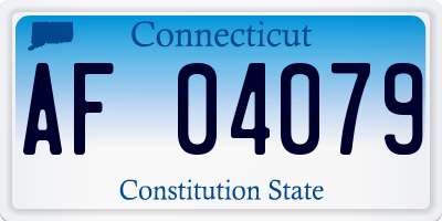 CT license plate AF04079