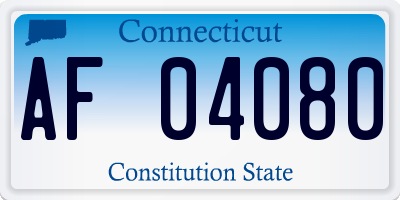 CT license plate AF04080