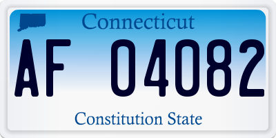 CT license plate AF04082