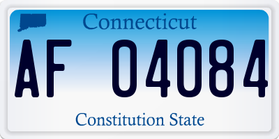 CT license plate AF04084