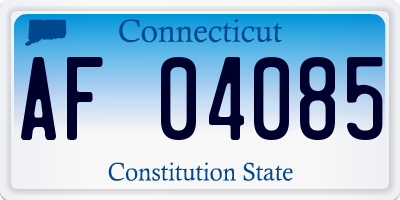 CT license plate AF04085