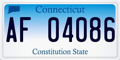 CT license plate AF04086