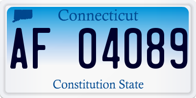 CT license plate AF04089