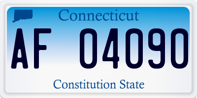 CT license plate AF04090