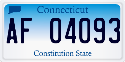 CT license plate AF04093