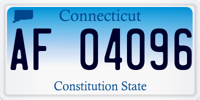 CT license plate AF04096