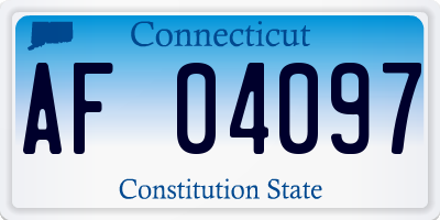 CT license plate AF04097