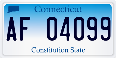 CT license plate AF04099