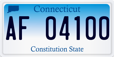 CT license plate AF04100