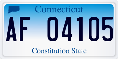 CT license plate AF04105