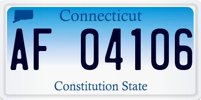 CT license plate AF04106