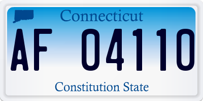 CT license plate AF04110