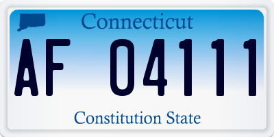 CT license plate AF04111