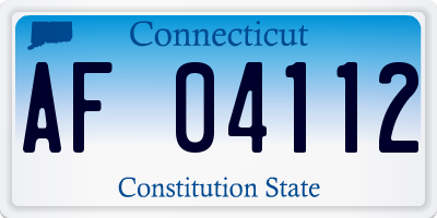 CT license plate AF04112