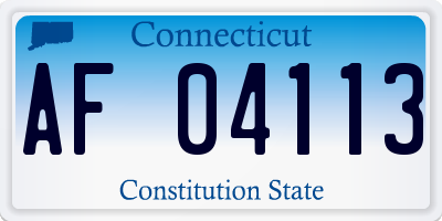 CT license plate AF04113