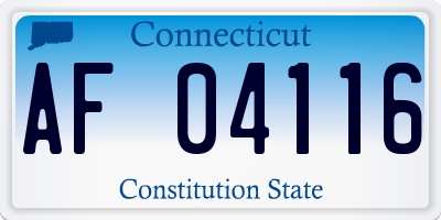 CT license plate AF04116