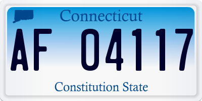 CT license plate AF04117