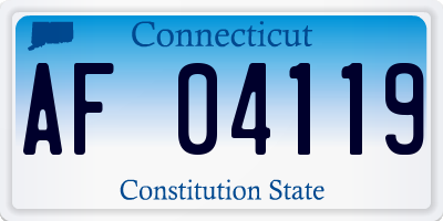 CT license plate AF04119