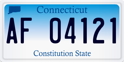 CT license plate AF04121