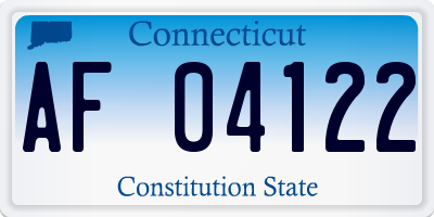 CT license plate AF04122