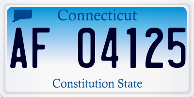 CT license plate AF04125