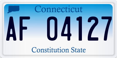 CT license plate AF04127