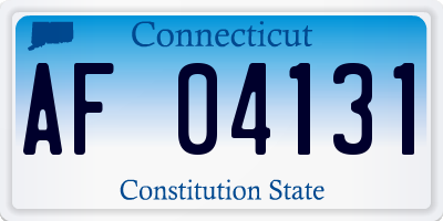 CT license plate AF04131