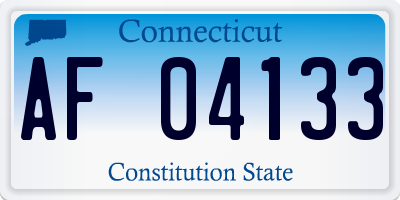 CT license plate AF04133