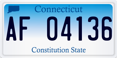 CT license plate AF04136