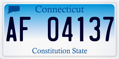 CT license plate AF04137