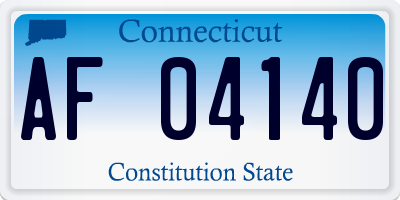 CT license plate AF04140