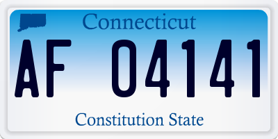 CT license plate AF04141