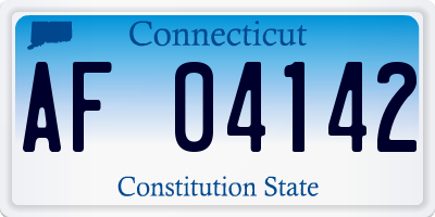 CT license plate AF04142