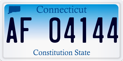 CT license plate AF04144