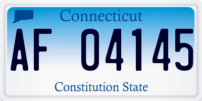 CT license plate AF04145