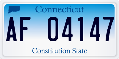 CT license plate AF04147