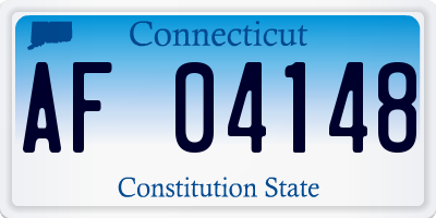 CT license plate AF04148