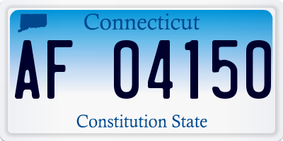 CT license plate AF04150