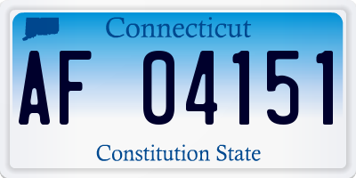 CT license plate AF04151