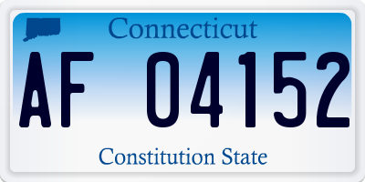 CT license plate AF04152