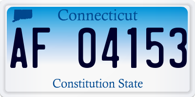 CT license plate AF04153