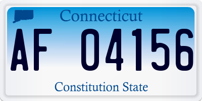 CT license plate AF04156