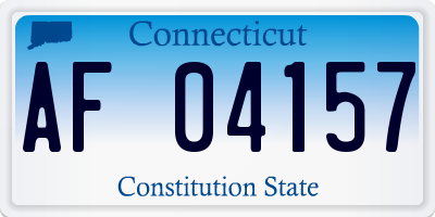 CT license plate AF04157