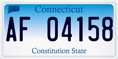 CT license plate AF04158