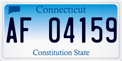 CT license plate AF04159