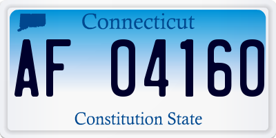 CT license plate AF04160