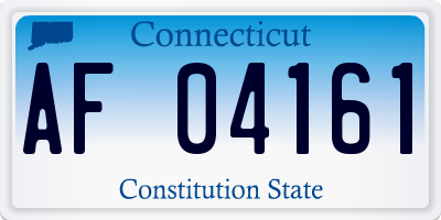 CT license plate AF04161