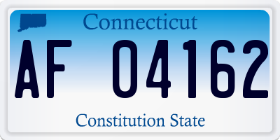 CT license plate AF04162